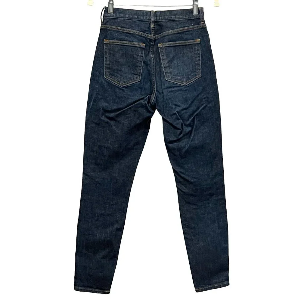 Everlane High Rise Skinny Leg Jeans, Dark Wash, 25